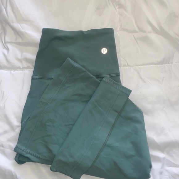 turquoise green Lululemon flare pants - Picture 1 of 2